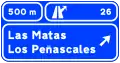 S-242a Wegweiser auf Autobahnen zu einer Ausfahrt
