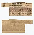 Bezugskarte für Speisefett der Fettstelle Groß-Berlin vom 30. Aug. bis 26. Sept. 1920 (Fragment)