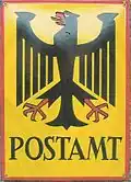 Am Postamt Spiekeroog angebrachtes Amtsschild (bis 1995)