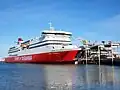 Spirit of Tas­ma­ia I beim Be­la­den am Station Pier in Mel­bourne