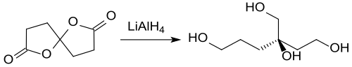 Reduktion von Spirodilacton mit LiAlH4