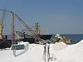 Marmorsplittverladung auf Thasos für den Seetransport