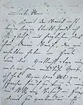 Spyris Handschrift Brief an die Mutter