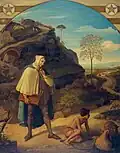 Cimabue findet Giotto seine Schafe zeichnend.