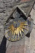 Sonnenuhr an der Südfassade
