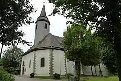 Außenansicht der Kirche St. Hubertus in Drewer