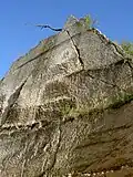 Historische Schrämspuren