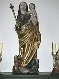 Spätgotische Mondsichelmadonna mit Kind (um 1500)