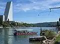 St. Alban-Fähre «Wild&nbsp;Maa», vom Grossbasel aus gesehen.