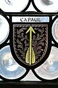 Capaul-Wappenscheibe Sogn Andriu