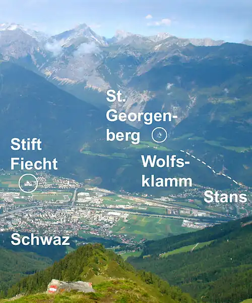 Übersicht vom Kellerjoch aus gesehen