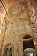 Kloster Prüfening, Regens­burg: Wand­malereien um 1130, unten in der Mitte Otto von Bamberg
