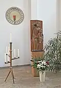Madonna mit Kind, Skulptur von Siegfried Moroder