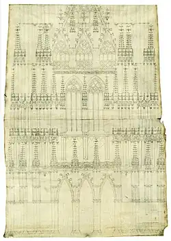 Nordseite des Nordturms, ca. 1465