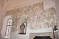 Freskenrest an der Langhaus-Südwand, Nischenheiliger
