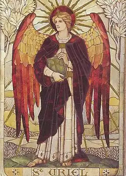 Uriel-Mosaik in der St John’s Church, Warminster, Wiltshire, England