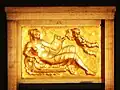 Proszeniumslogenrelief, Allegorie der Musik, des Tanzes und der Oper