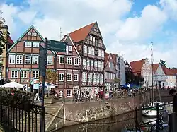 Fachwerkhäuser am&nbsp;Hansehafen