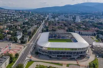 Das Stadion Miejski w Bielsku-Białej im September 2020