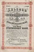 Anlehen der Stadt Kulmbach vom 1895