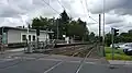 Alte Straßenbahnhaltestelle Vilich, mit provisorischen Hochbahnsteigen ausgestattet (2015)
