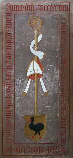 Grabplatte eines Abtes von 1508
