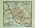 Erste Streckenführung der elektrischen Straßenbahn in der Innenstadt auf einem Stadtplan von 1913. In der Karlstraße zweigte die Stichstrecke zum Hauptbahnhof ab.
