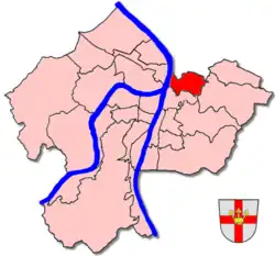 Lage des Stadtteils Koblenz-Niederberg