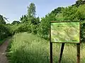 Haupteingang zur „Kinderwildnis“ des BUND Bremen auf dem Stadtwerder im Frühsommer 2025