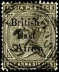 Überdruckte indische Marke von 1895