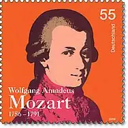 Briefmarke (2006) der Deutschen Post zum 250.&nbsp;Geburtstag