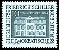 Briefmarke: Schillerhaus Weimar (1959)