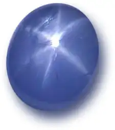 Sternensaphir mit Asterismus