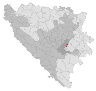 Lage der Gemeinde Sarajevo-Stari Grad in Bosnien und Herzegowina (anklickbare Karte)