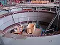Stator des Drehstrom-Synchrongenerators (Schenkelpolmaschine)