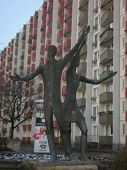 Lebensfreude, Statue in Erfurt-Johannesplatz