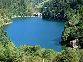 Der Pankrazer Stausee von Westen