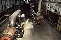 Dampfmaschine in der Holmes-Mühle in Clitheroe, England