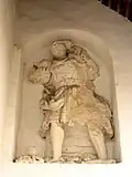 Christophorusrelief an der Turmmauer