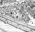 Die Kreuzstraße mit der Allerheiligenkirche am Kreuz, historische Ansicht von Steinlein