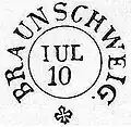 Text-Kreisstempel mit Kreis und 2 Zeilen