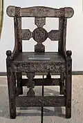 Stuhl aus der Tydalkirche, Österdalen, 1150–1200 n. Chr.