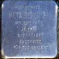 Stolperstein für Berliners Schwägerin Meta