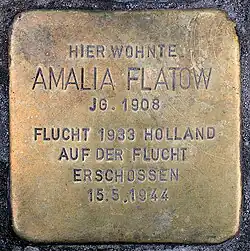 Stolperstein für Amalia Flatow