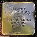 Stolperstein für Max&nbsp;Abrahamsohn