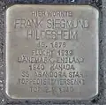 Frank Siegmund Hildesheim vor der Hudtwalckerstraße 20