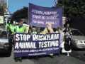 Demonstrationszug gegen Tierversuche in Wickham, Hampshire (September 2007)