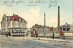 Elektrizitätswerk Zittau, einer der Abnehmer der um Umfeld geförderten Braunkohle (um 1910)