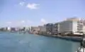 Die Strandpromenade des Inselteils der Stadt Chalkida
