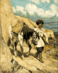 Kosak mit Pferd